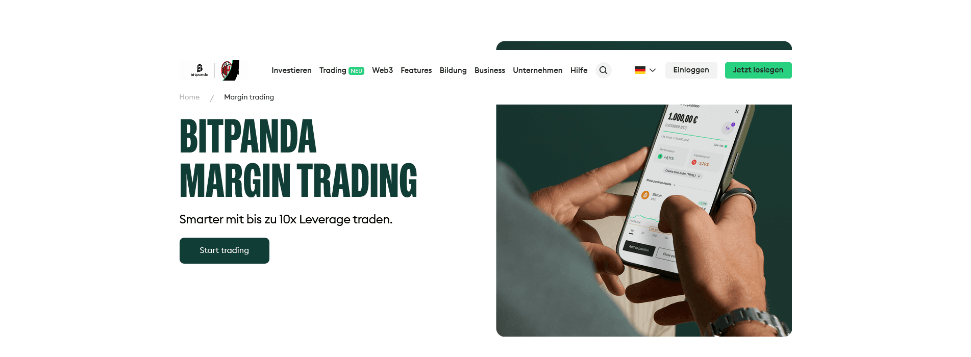 Bitpanda Margin Trading: Revolution mit 10x Hebel auf 100+ Kryptos