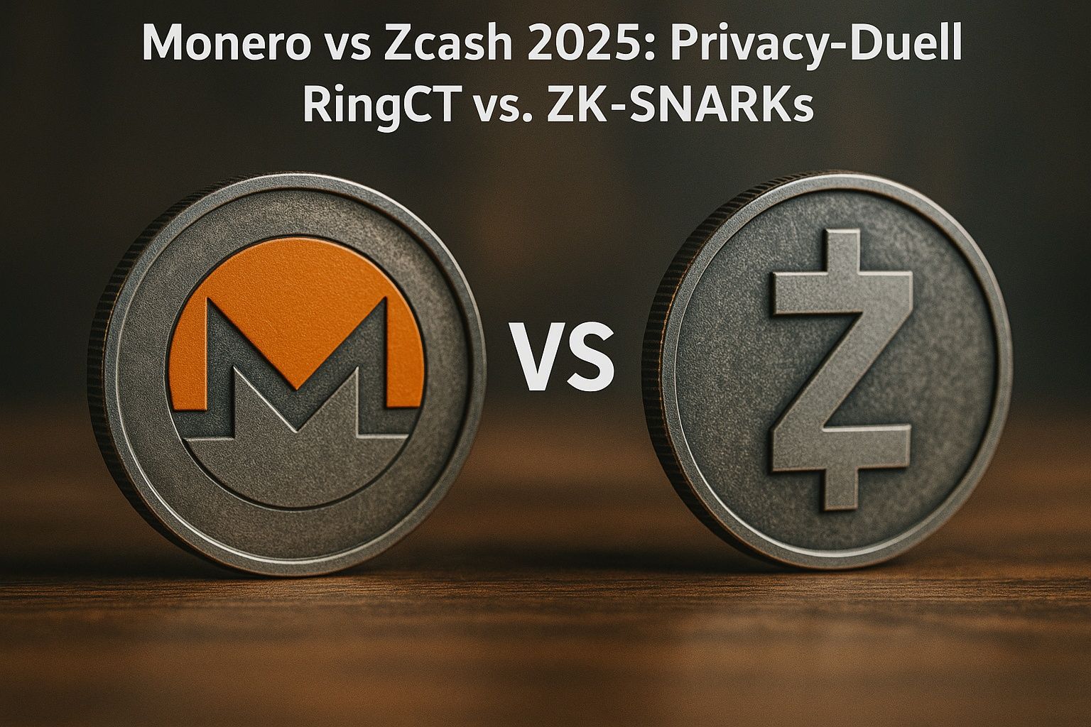 Monero vs Zcash 2025: Privacy-Duell RingCT vs ZK-SNARKs Vergleich